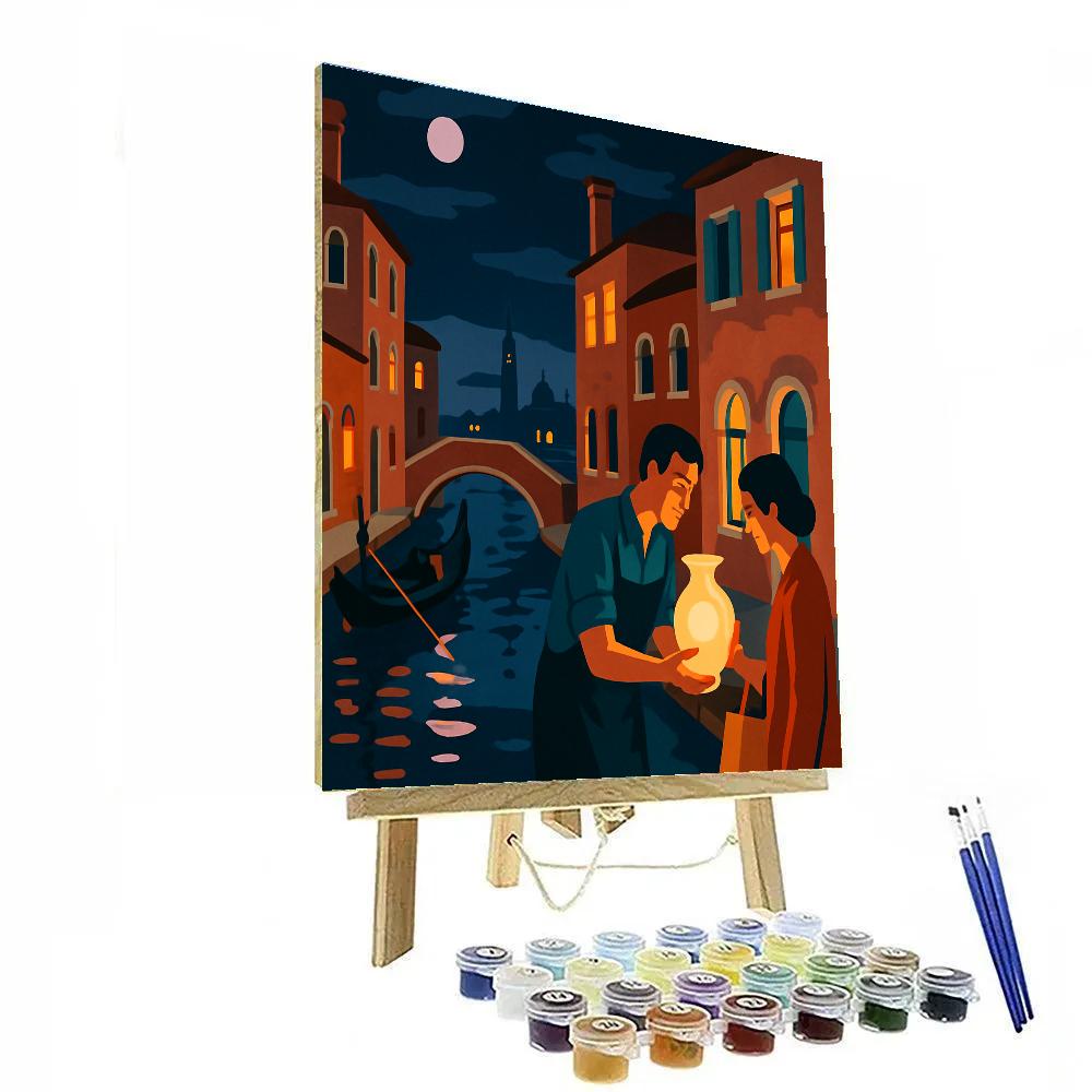 Moonlit Glassmakers Stroll, Venice Edition Numbered painting kits