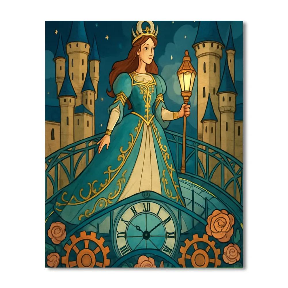 Aurora Clocktower Princess Procession Paint by numbers art
