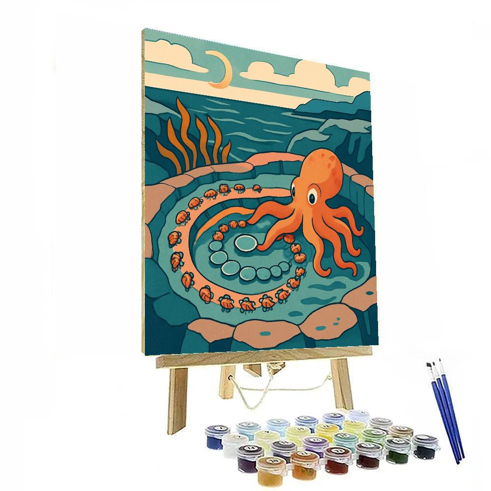 Tidepool Observatory In Ocean Twilight Numbered painting kits