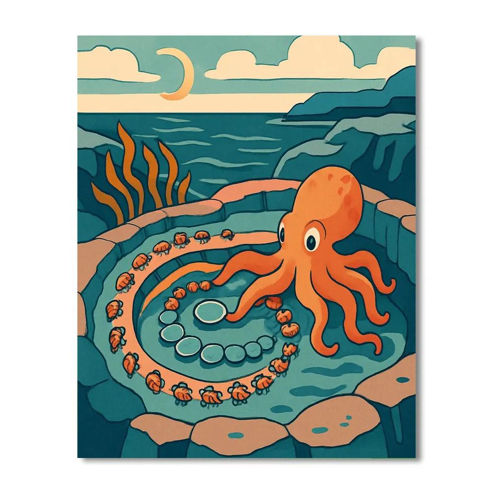 Tidepool Observatory In Ocean Twilight Numbered painting kits