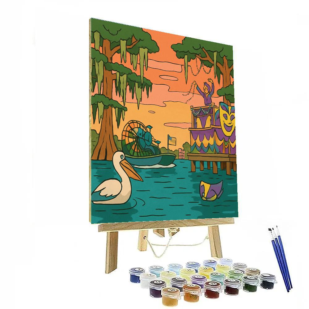 Bayou Airboat Carnival In USA DIY paint by numbers