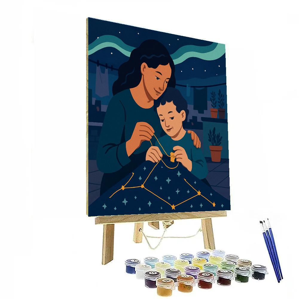 Mother Aurora Quilt Cartographer paint by color