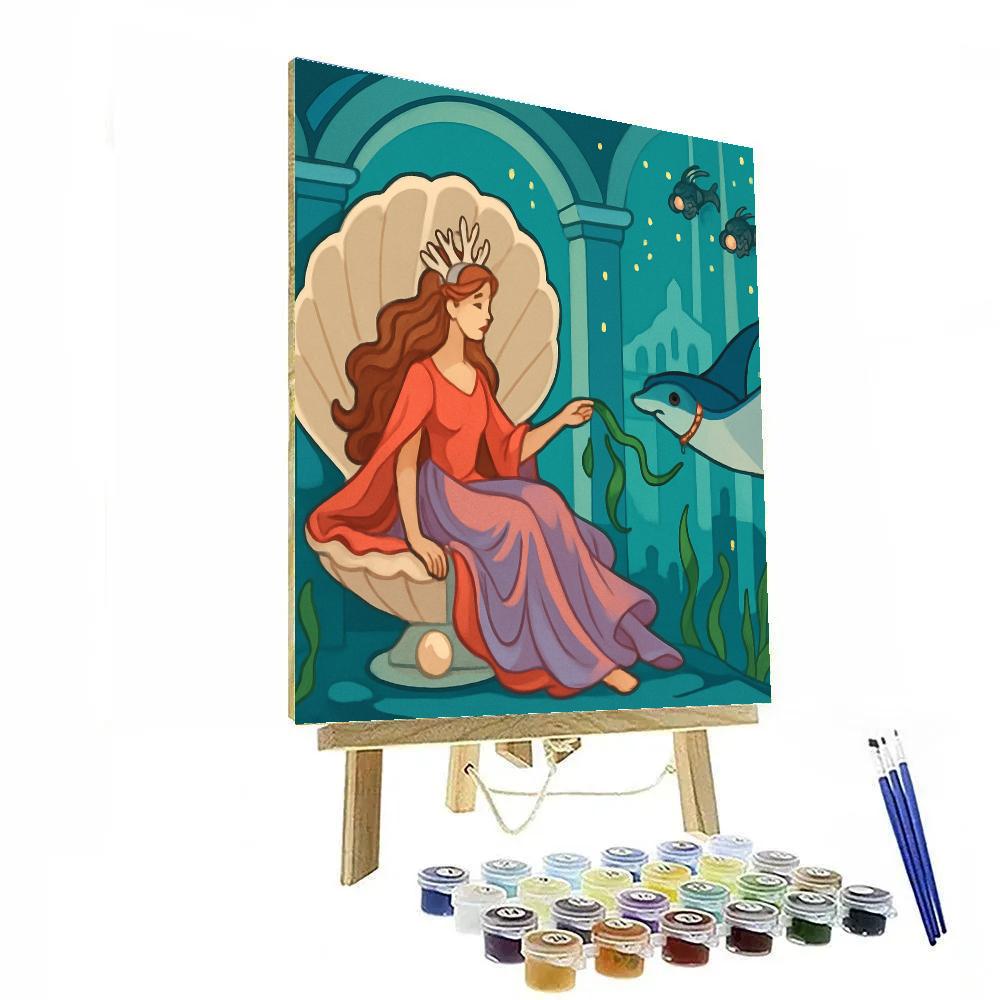 Coral Reef Court With Princess paint by color