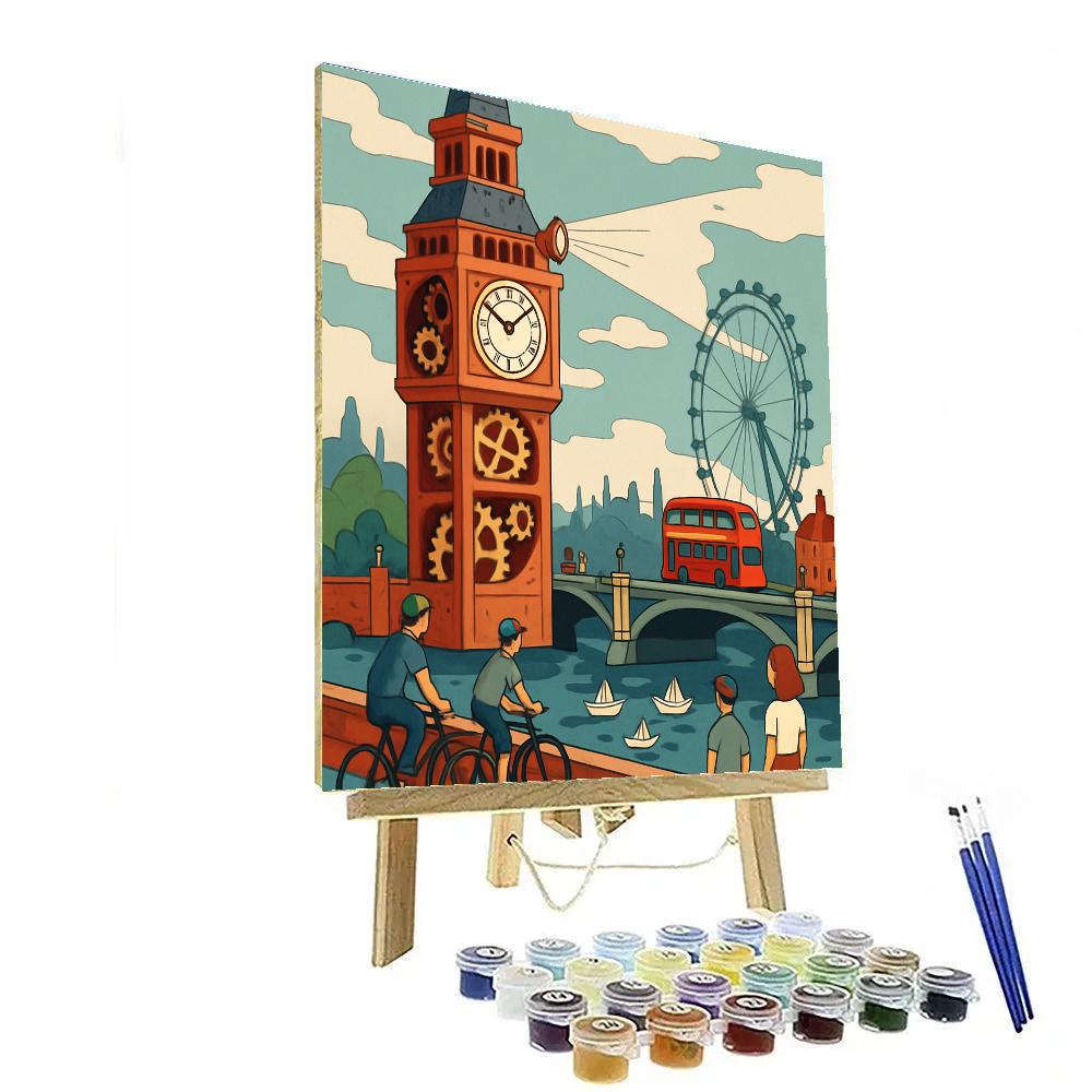 Clockwork Thames London Crafted paint by numbers