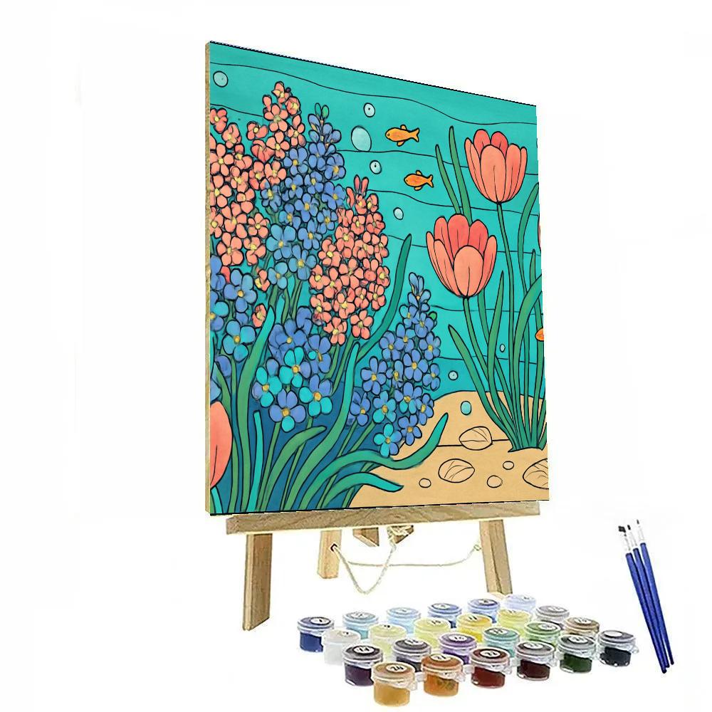 Floral Hyacinth Reef Bloomscape Number painting
