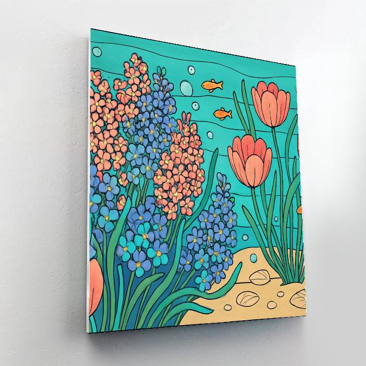 Floral Hyacinth Reef Bloomscape Number painting
