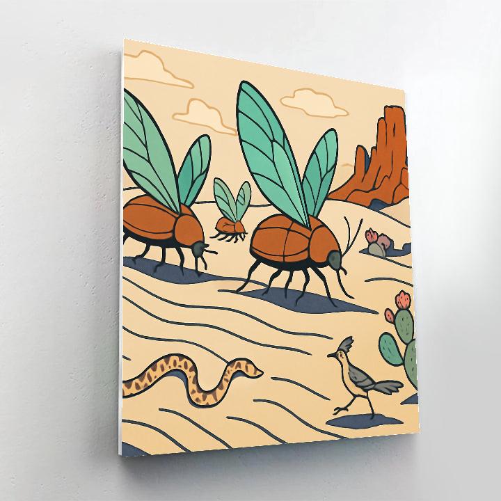 Desert Crafted Glasswing Caravan paint by number