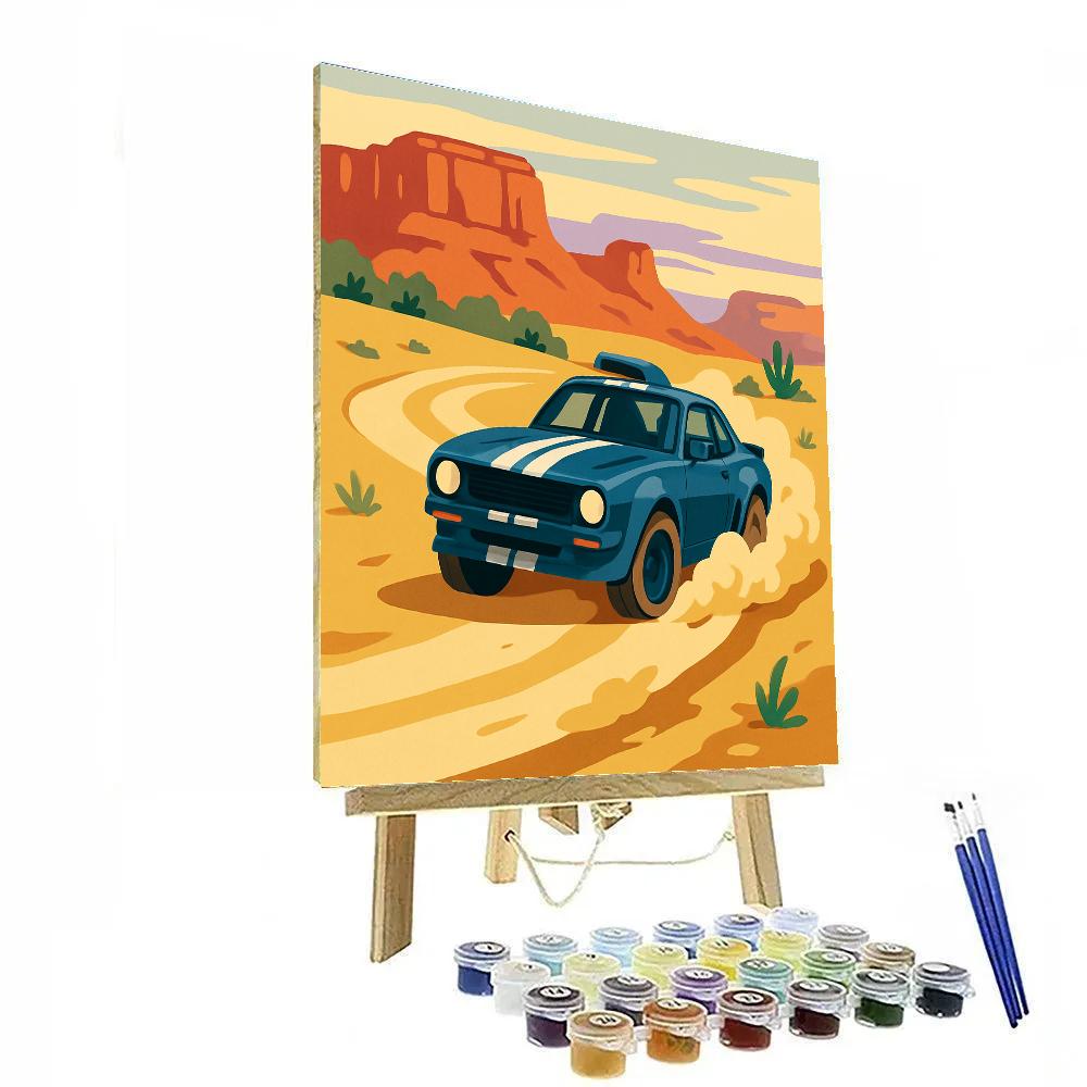 Desert Rally Scene In Cars Paint by numbers art