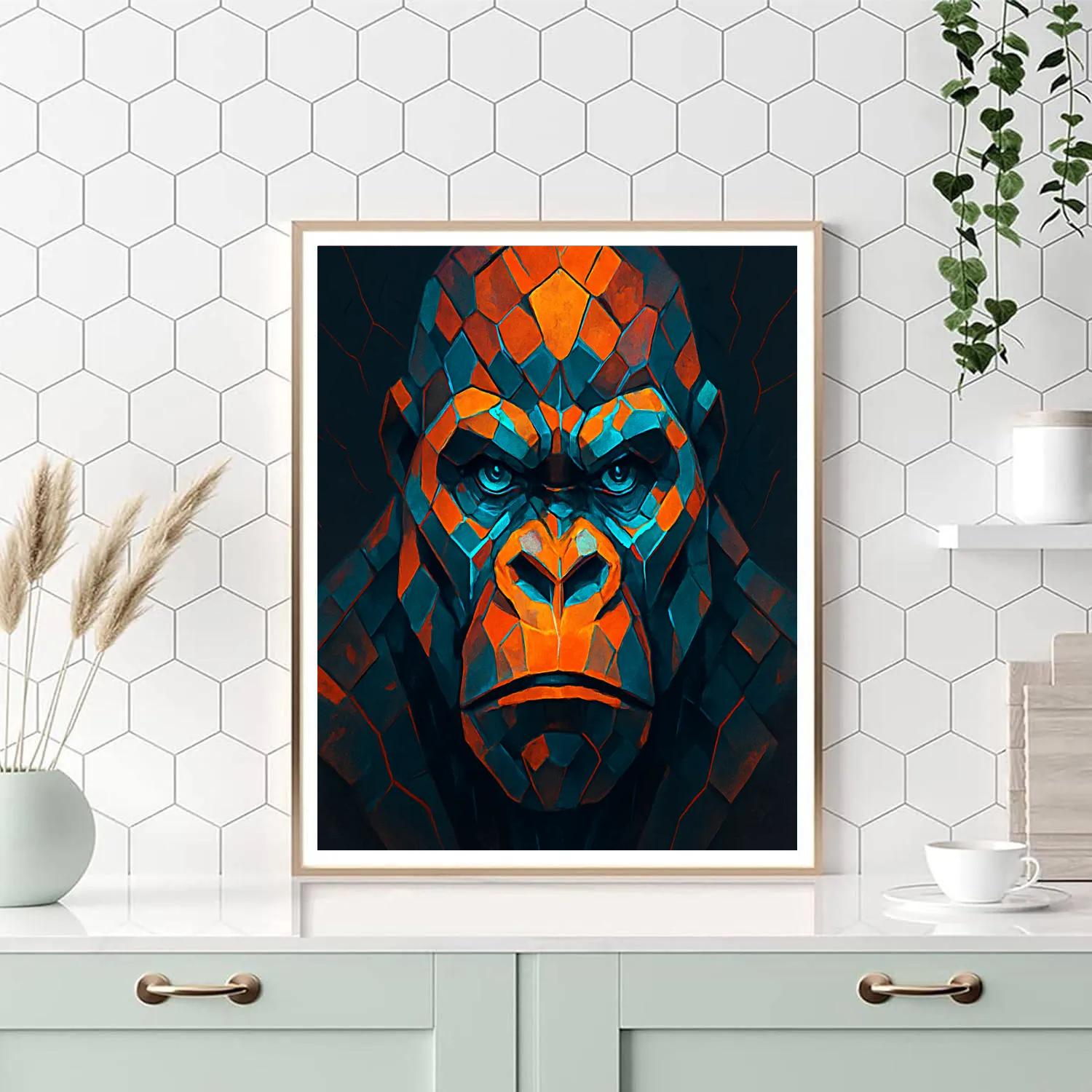 Tectonic Blaze Gorilla Numbered painting kits