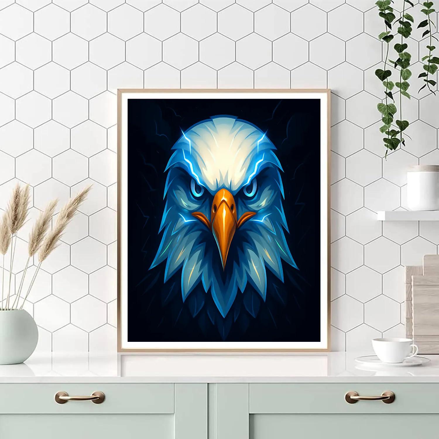 Chromatic Thunder Eagle paint by numbers