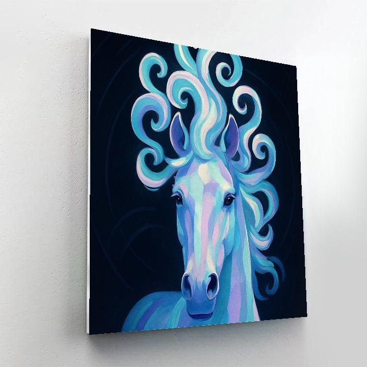 Iridescent Carousel Horse paint by numbers