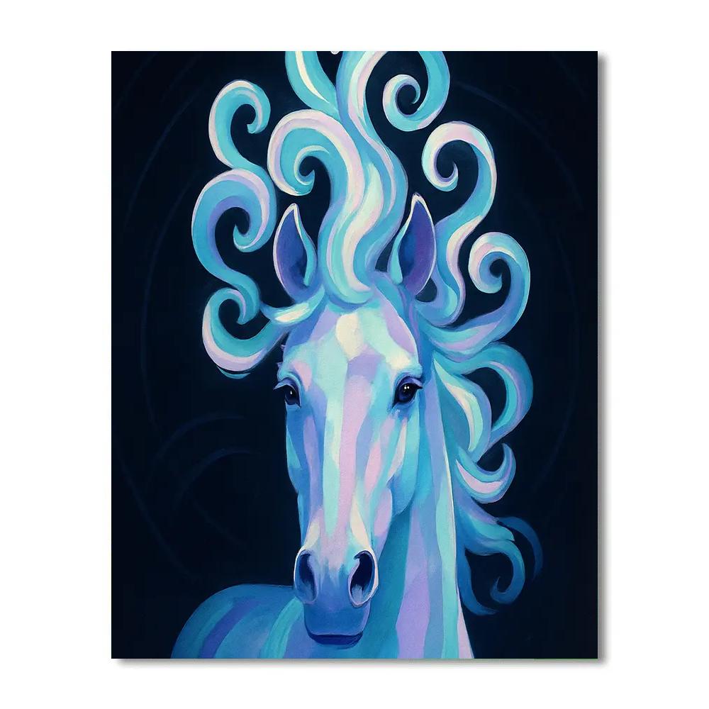 Iridescent Carousel Horse paint by numbers