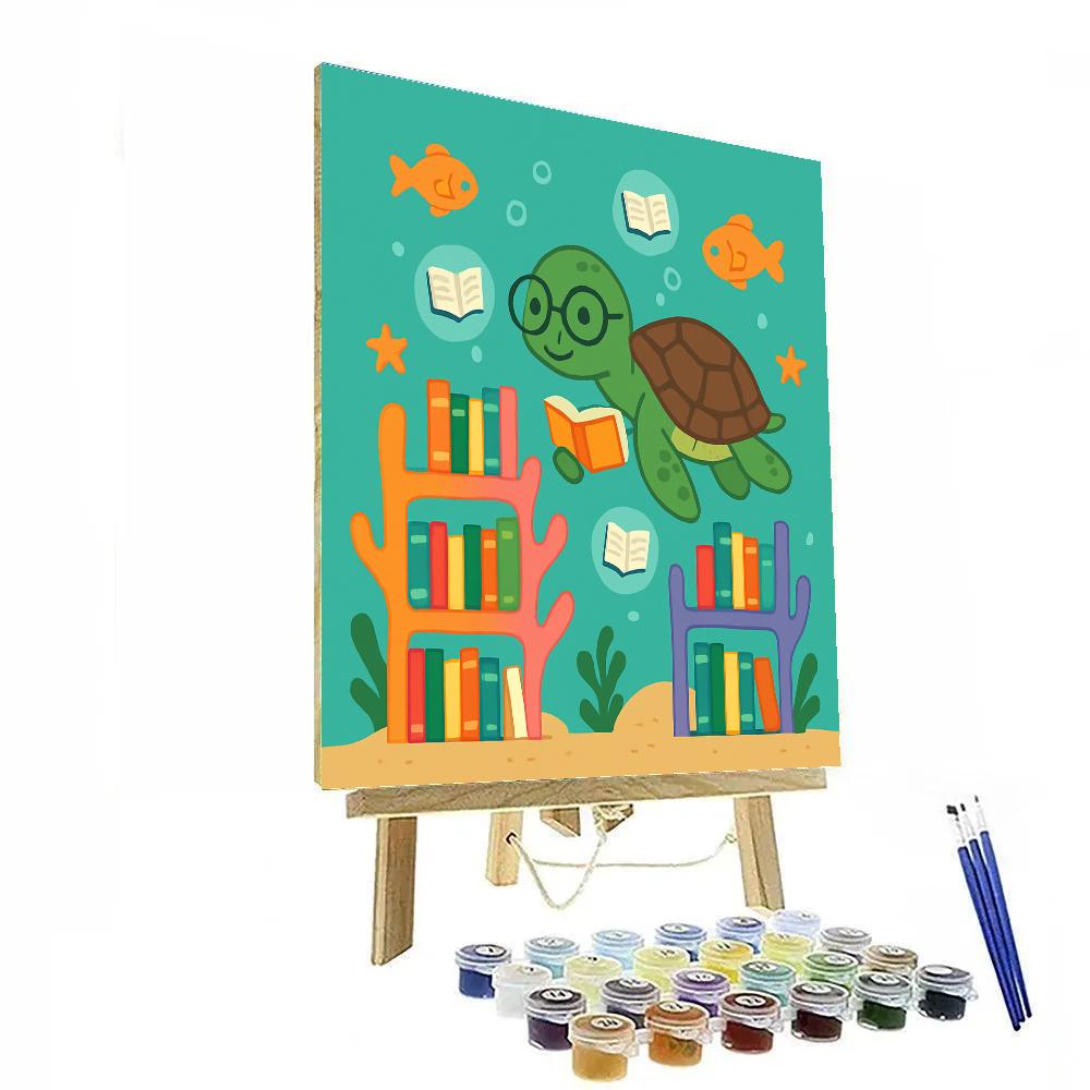Comet Library Turtle Paint by numbers art