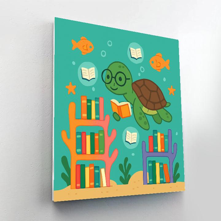 Comet Library Turtle Paint by numbers art
