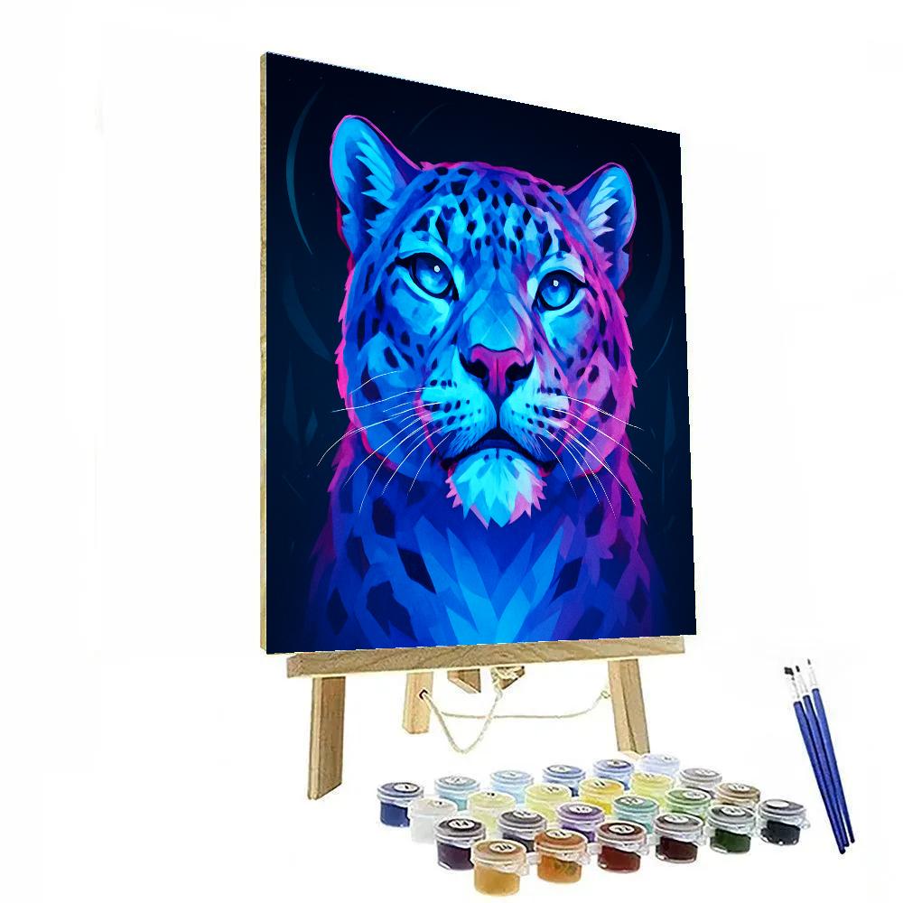Prismatic Snow Leopard Sentinel paint by numbers