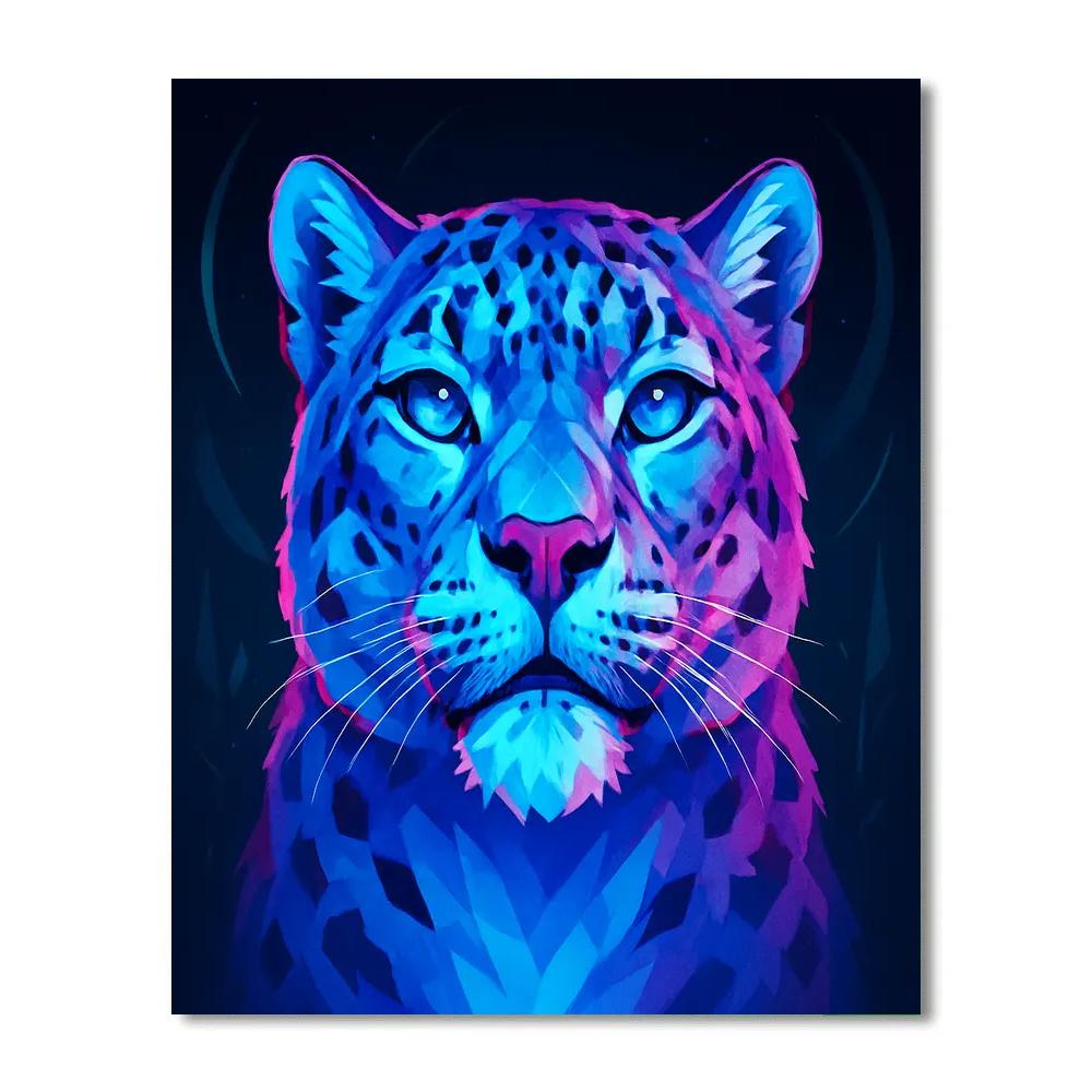 Prismatic Snow Leopard Sentinel paint by numbers