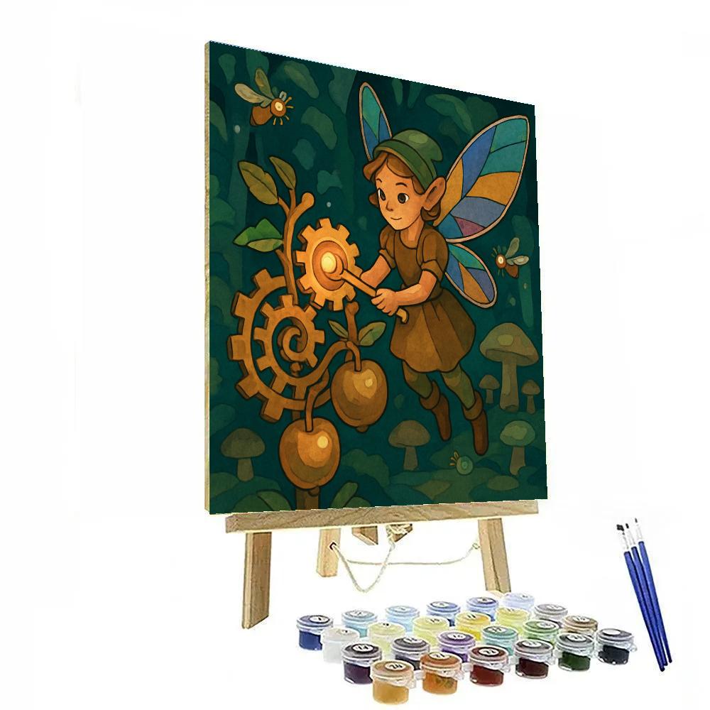 Clockwork Orchard Fairy paint by number