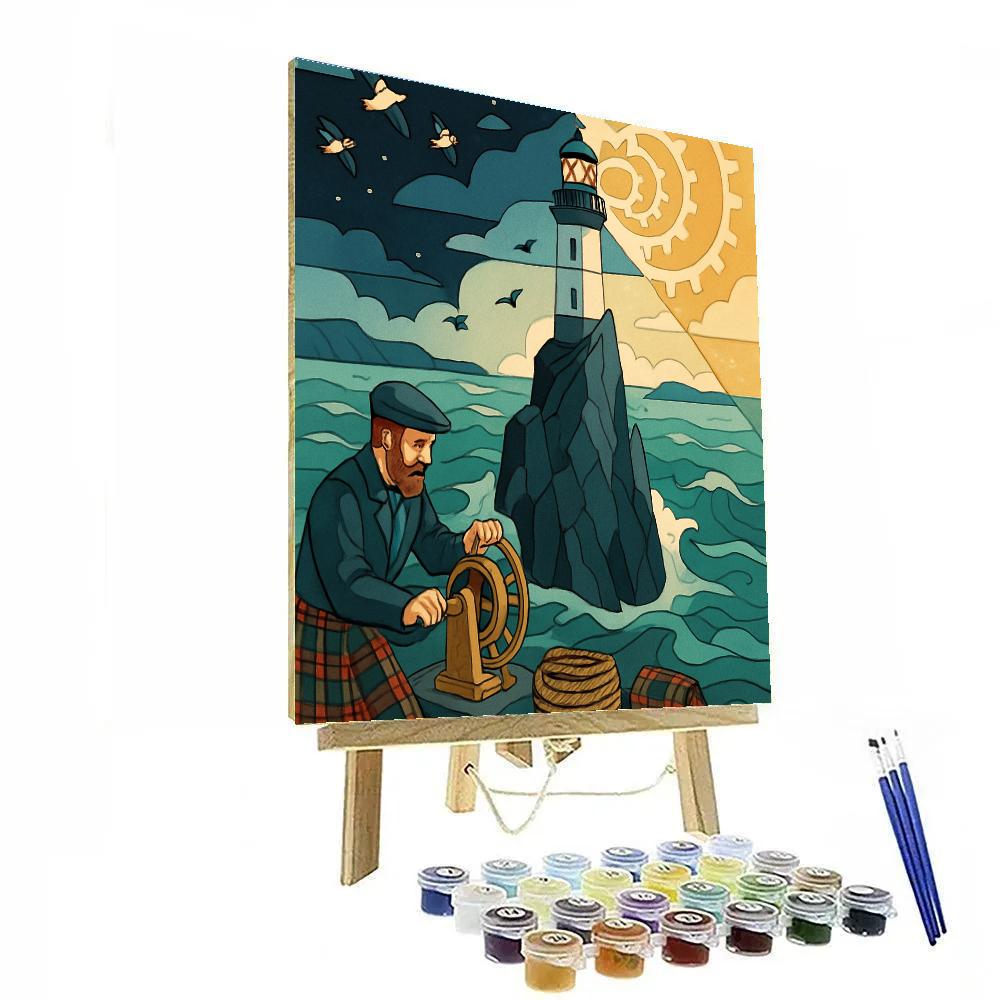 Tidal Clockwork Scotland Lighthouse Numbered painting kits