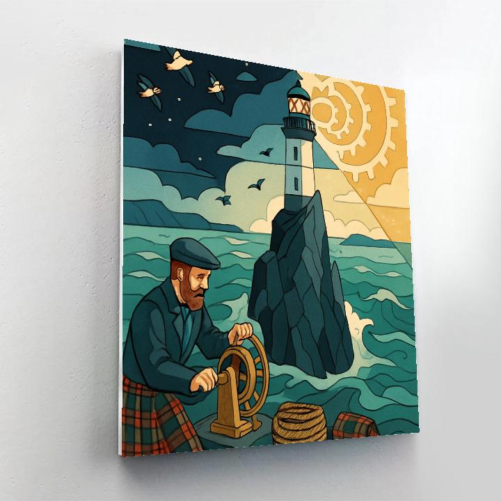 Tidal Clockwork Scotland Lighthouse Numbered painting kits
