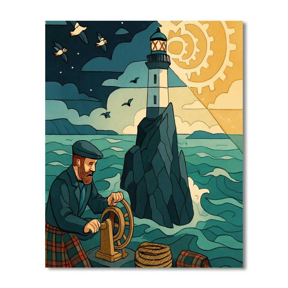 Tidal Clockwork Scotland Lighthouse Numbered painting kits