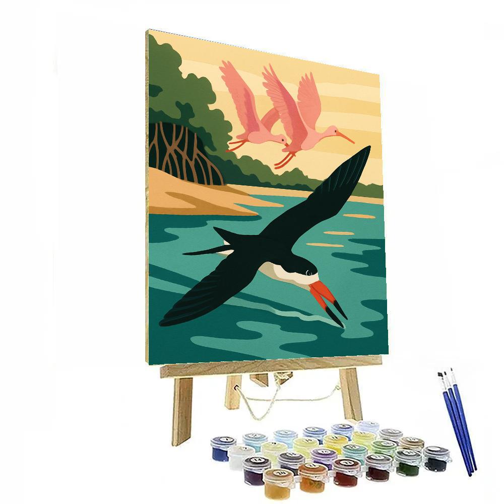 Sky Loom Birds Of The River Delta DIY paint by numbers