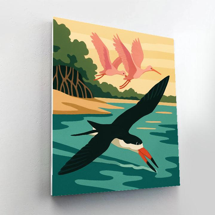 Sky Loom Birds Of The River Delta DIY paint by numbers
