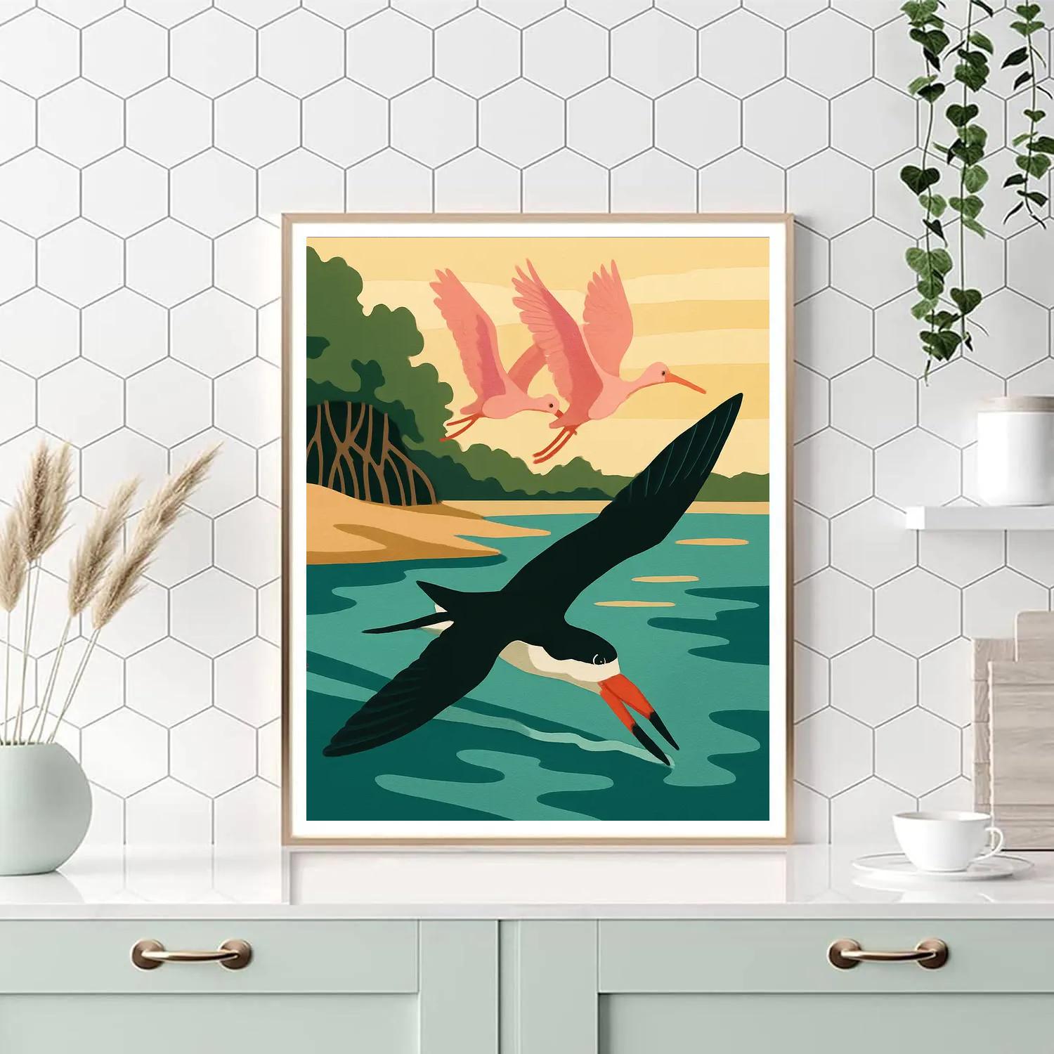 Sky Loom Birds Of The River Delta DIY paint by numbers