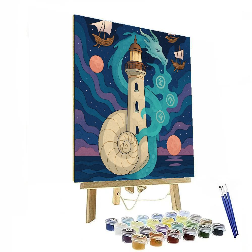 Lighthouse Of Tides In Fantasy paint by number