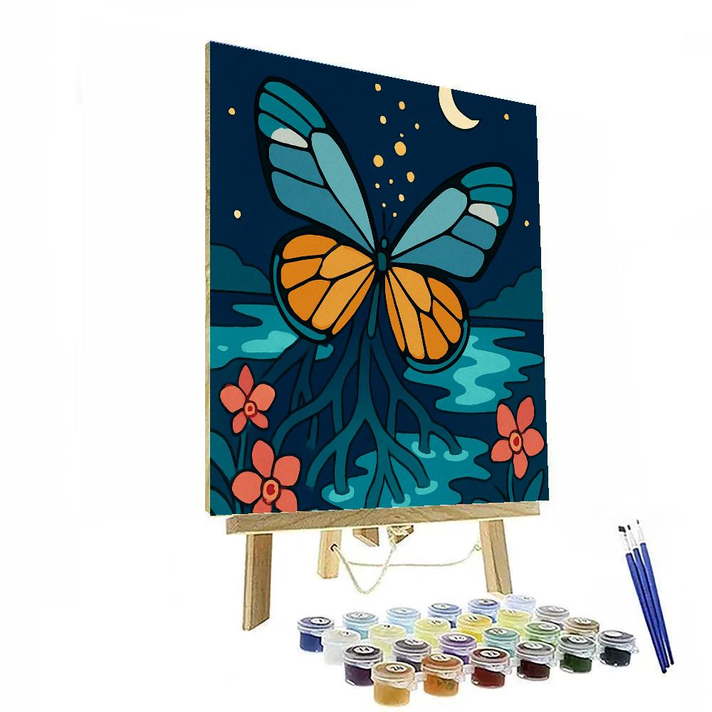Butterfly Lanterns Of The Mangrove Night Number painting