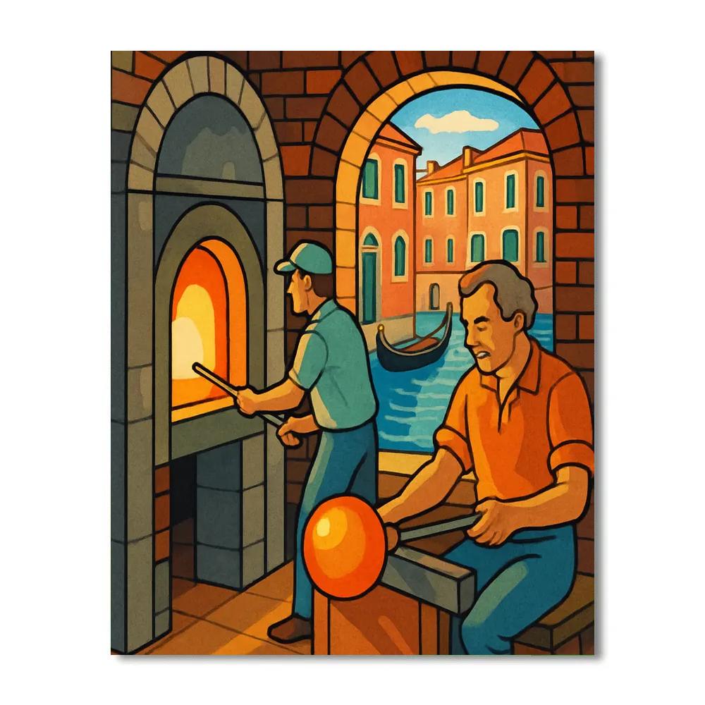 Glassblowing Workshop In Venice Inspired By Murano Paint by numbers kits