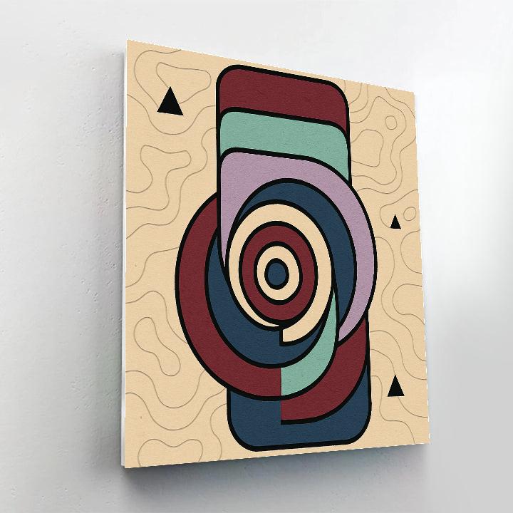 Topographic Echoes With Abstract Core paint by numbers