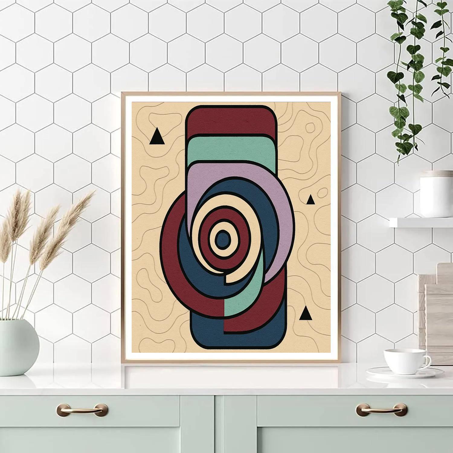 Topographic Echoes With Abstract Core paint by numbers