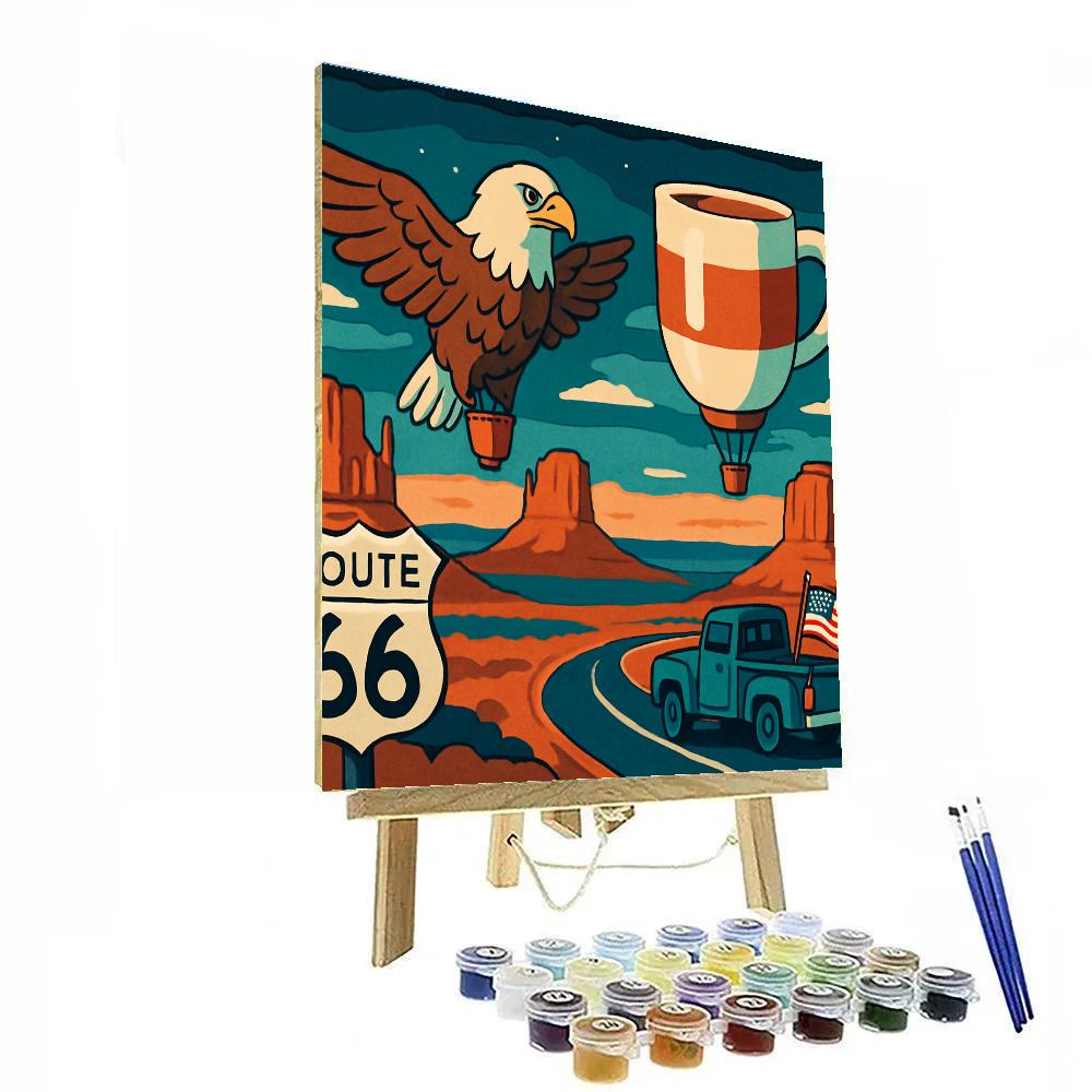 Desert Balloon Festival In USA Twilight paint by color
