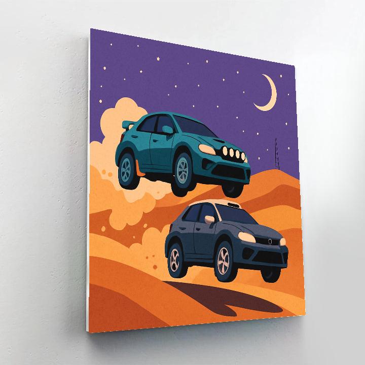 Midnight Dune Rally Cars Numbered painting kits