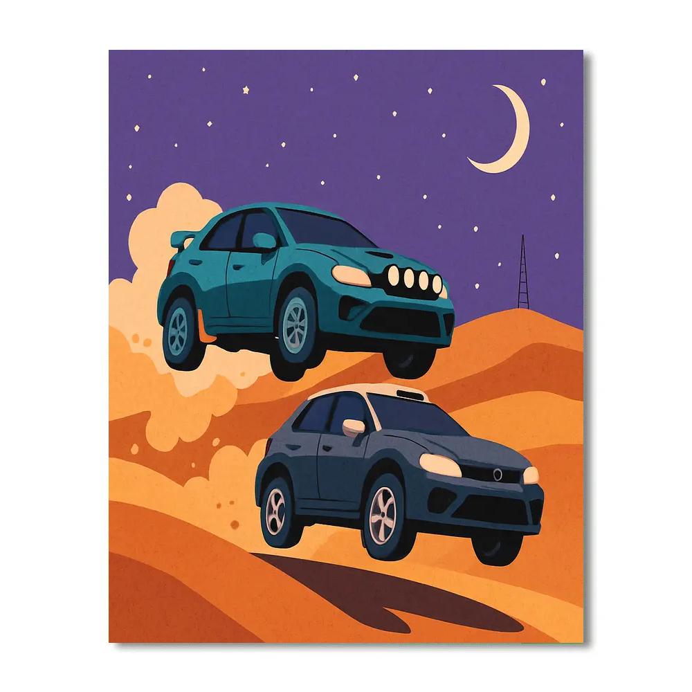 Midnight Dune Rally Cars Numbered painting kits