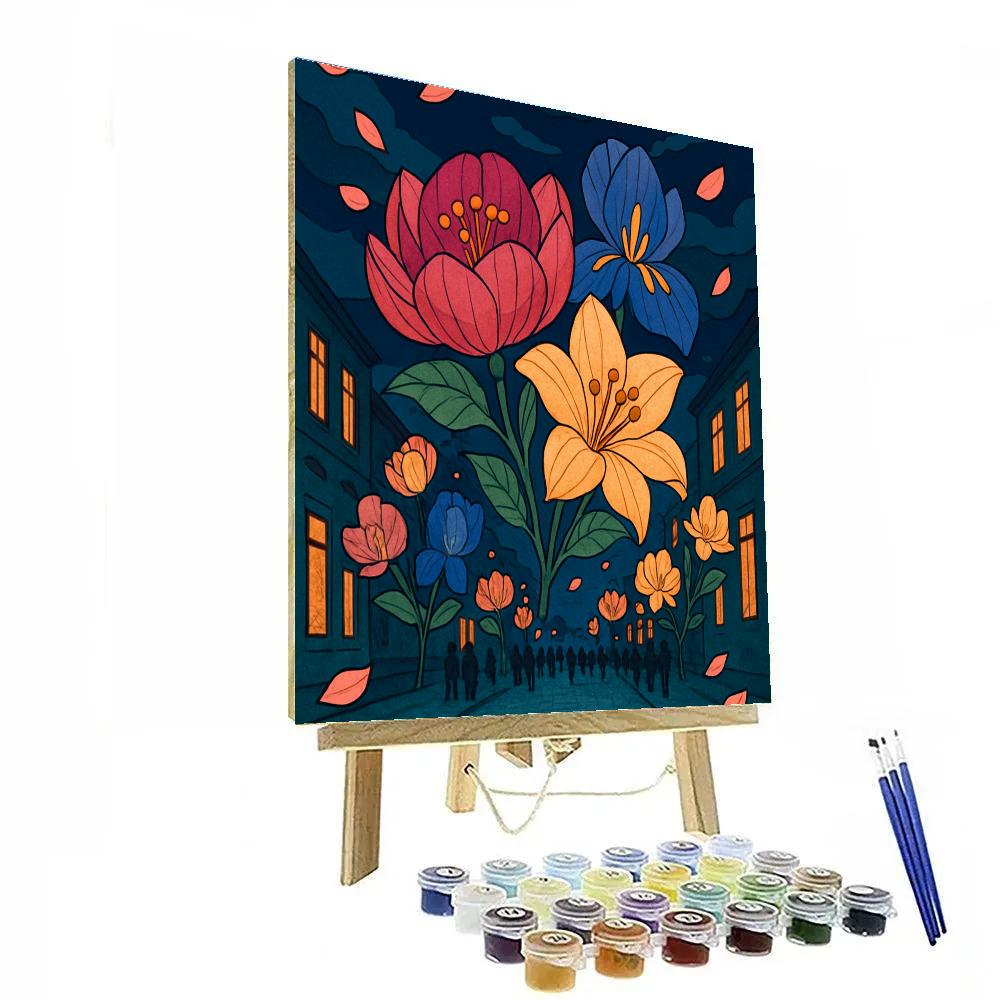 Paper Lantern Parade Floral Paint by numbers kits