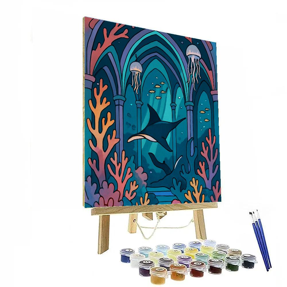 Ocean Crafted Glass Reef Cathedral Number painting