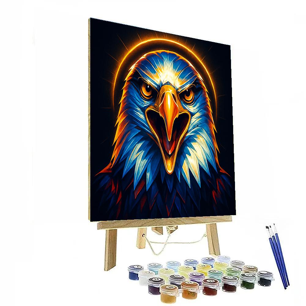Solar Flare Eagle Gaze paint by number
