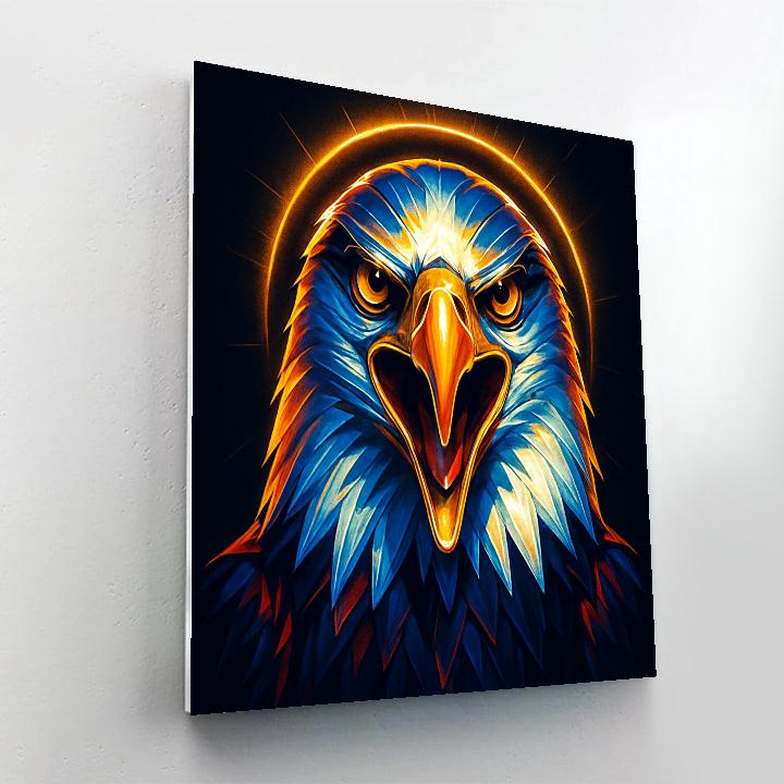 Solar Flare Eagle Gaze paint by number