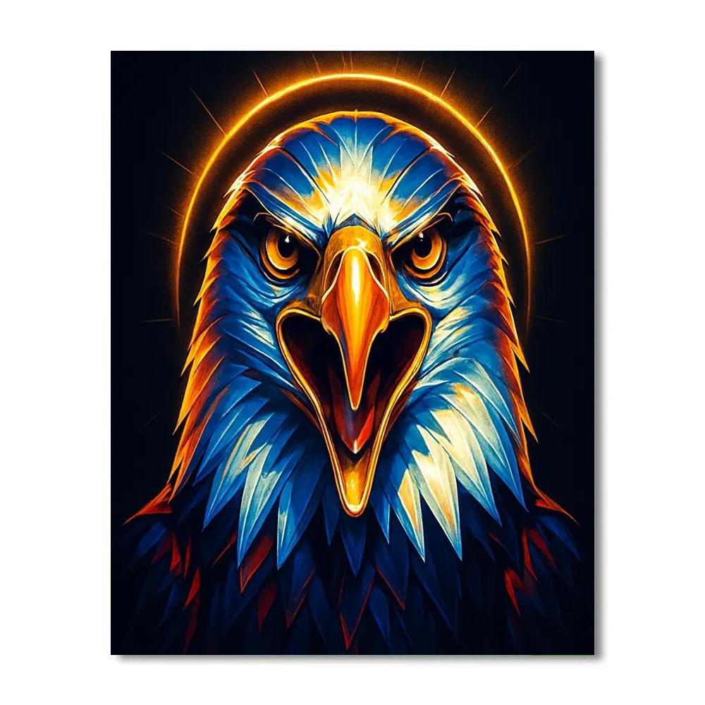 Solar Flare Eagle Gaze paint by number
