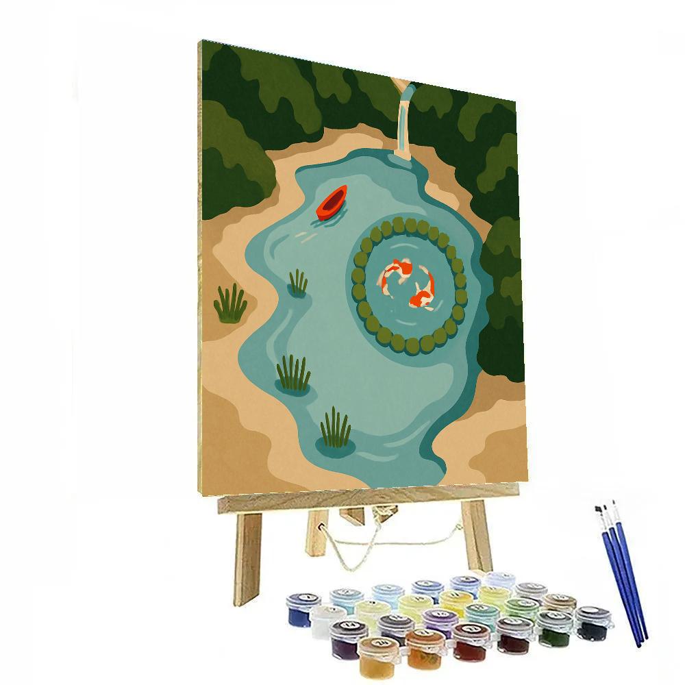 Map-Cove Lake Illustration Paint by numbers kits