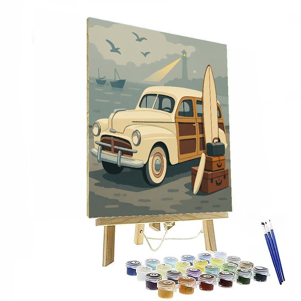 Harbor Road Trip With Cars paint by color