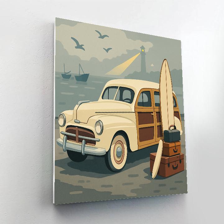 Harbor Road Trip With Cars paint by color