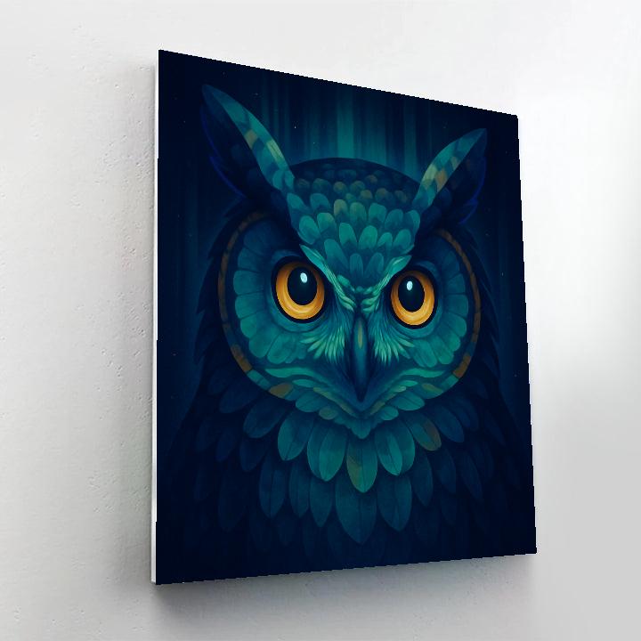 Aurora Crowned Owl paint by number
