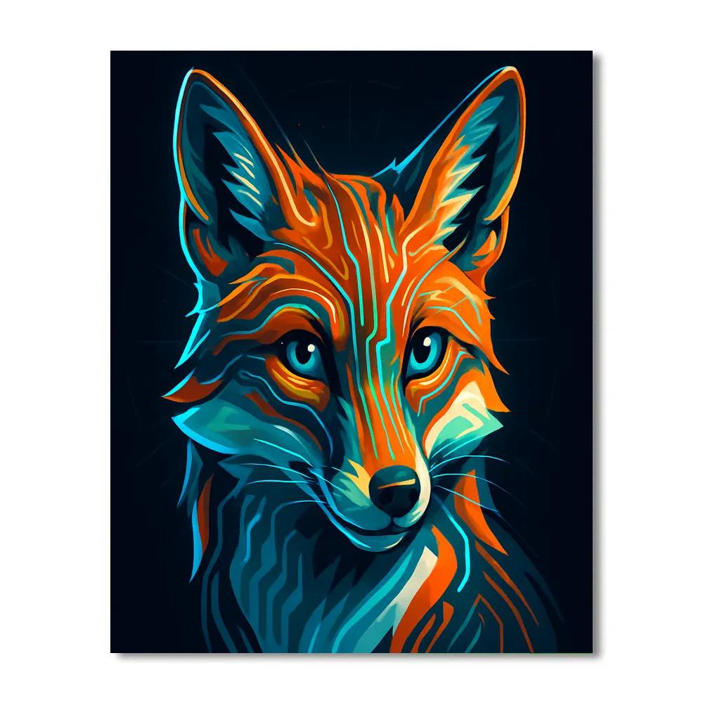 Copper Circuit Fox Paint by numbers kits