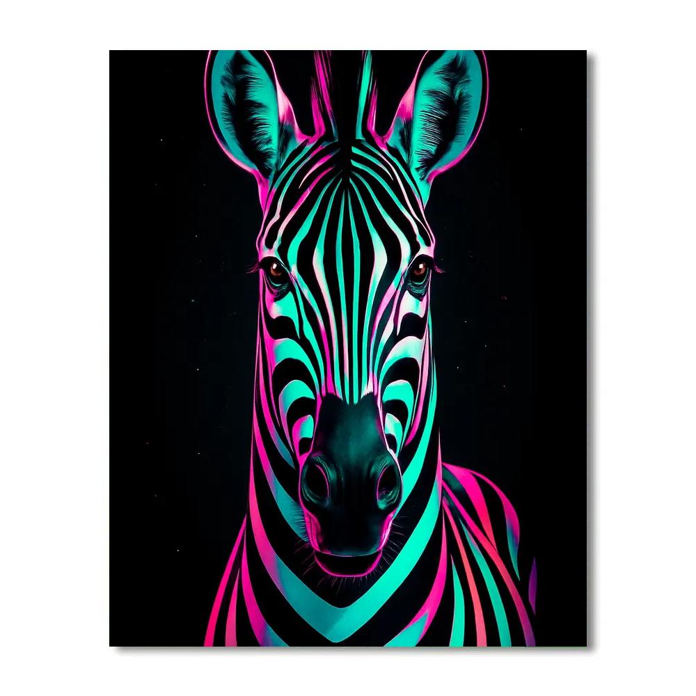Celestial Harlequin Zebra paint by number