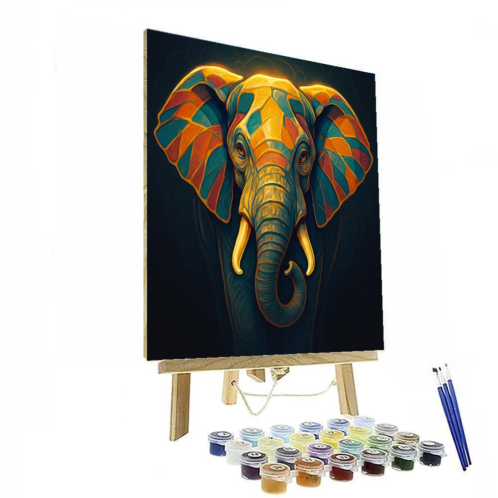 Saffron Storm Elephant DIY paint by numbers