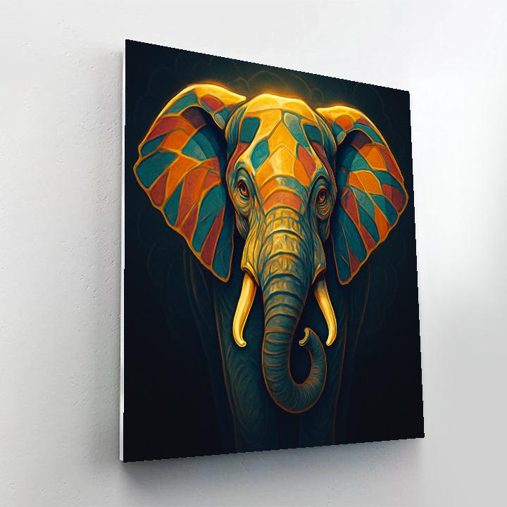 Saffron Storm Elephant DIY paint by numbers