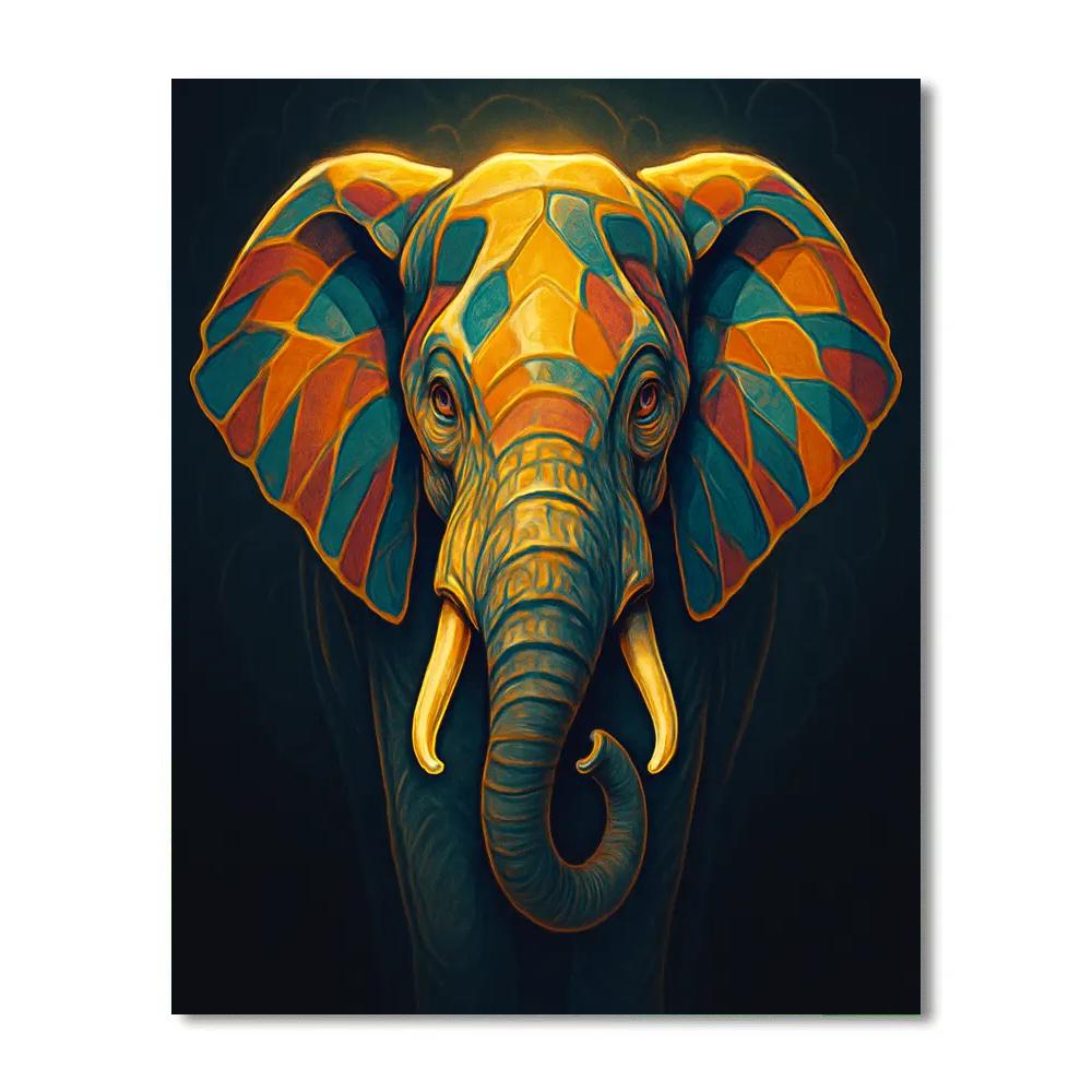 Saffron Storm Elephant DIY paint by numbers