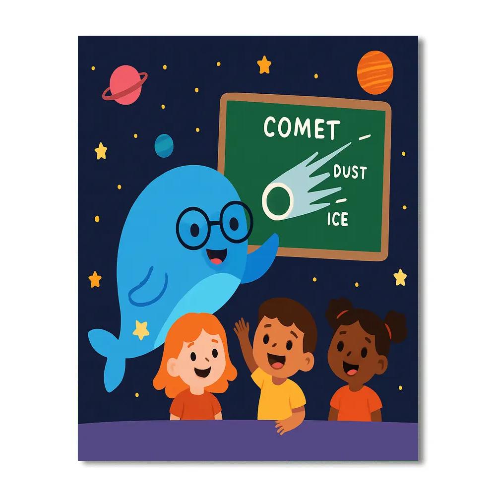 Comet Classroom With The Star Whale Teacher paint by color